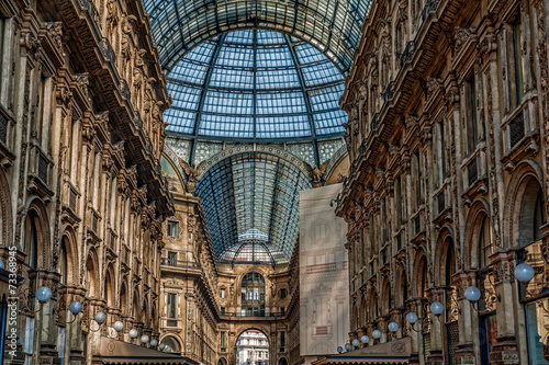 Obraz w ramie Galleria Vittorio Emanuele II, Milano