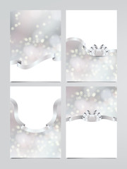 Wall Mural - set of vector holiday flyer, Christmas greeting card templates