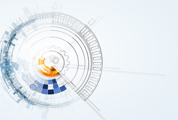 Poster - abstract technology background Business & development direction