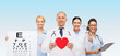 © Syda Productions - group of smiling doctors with red heart shape