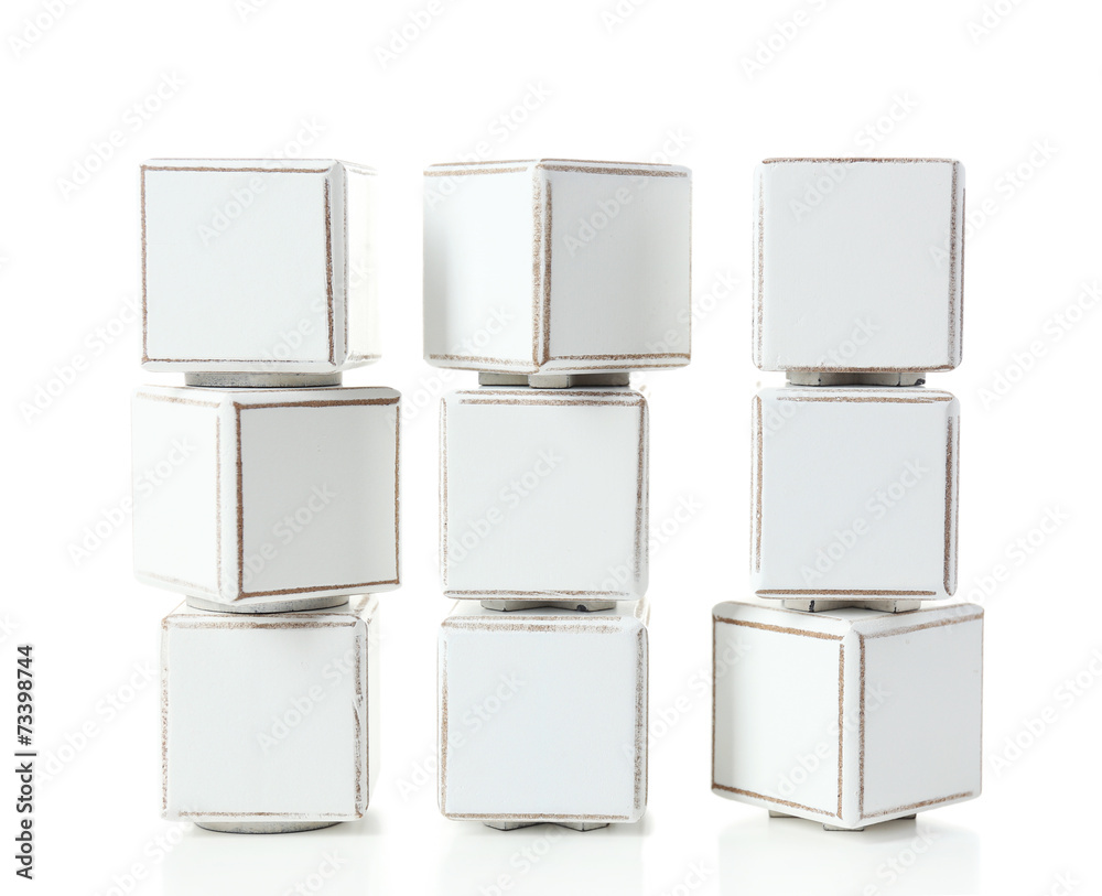Educational cubes, isolated on white
