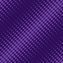 Diagonal Halftone Of Purple Oval Dots On A Purple Background
