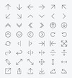 Line Arrow icon set | Vector