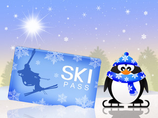 Sticker - ski pass