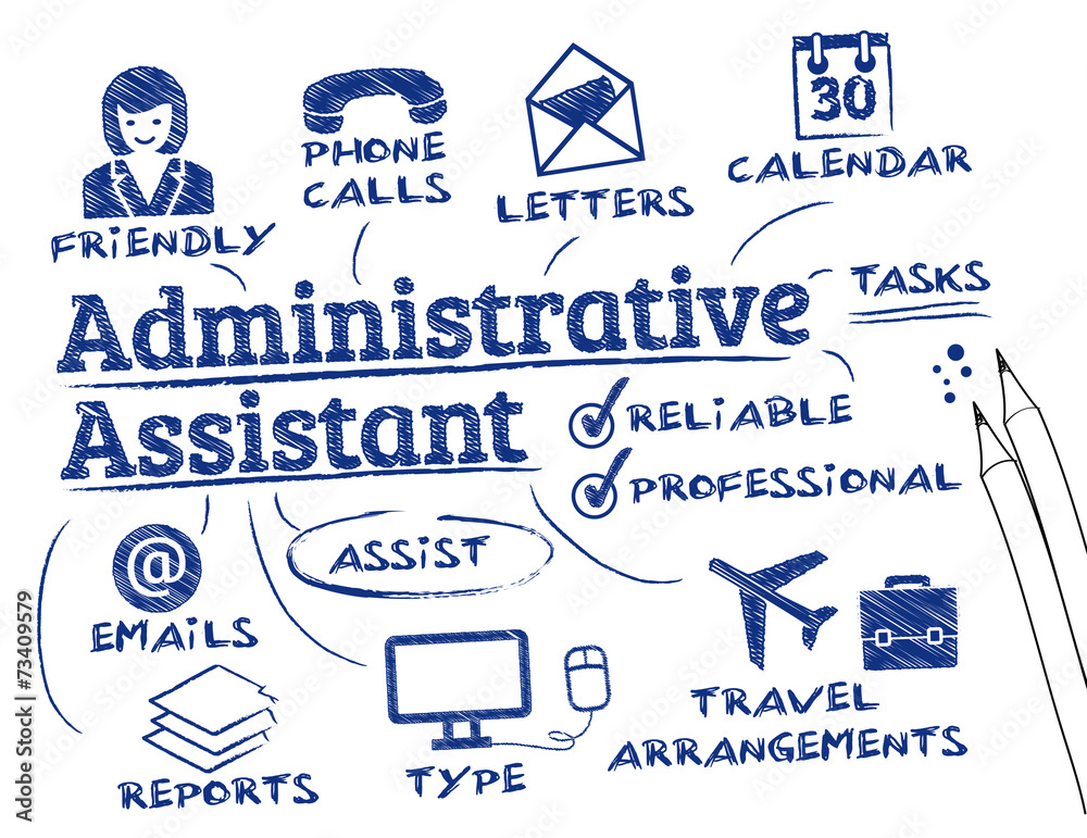 administrative assistant - obrazy, fototapety, plakaty 