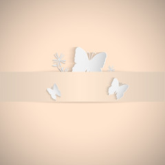 Wall Mural - Paper Butterflies