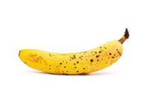 Old Bad Banana Isolated On White