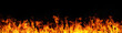 Leinwandbild Motiv Fire flames on black background
