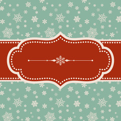Canvas Print - retro snowflake background