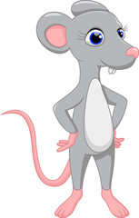 Wall Mural - cute mouse cartoon