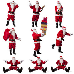 santa claus collection isolated