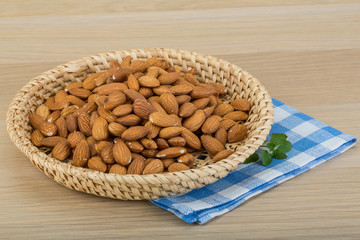 Almond in the bowl