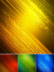 Poster - Abstract dark background with  light lines