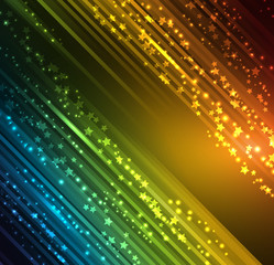 Poster - Abstract dark background with  light lines