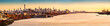 New York and Hudson River panorama at sunset
