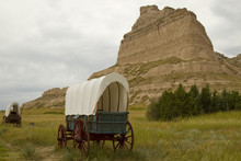 Old Covered Wagon Landscape