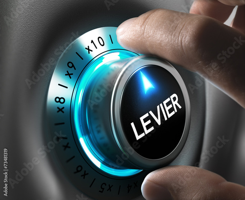 Cuadros en Lienzo Bourse concept - Effet de levier