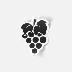 realistic design element: grapes