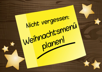 Canvas Print - Nicht vergessen:  Weihnachtsmenü planen