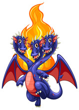 Dragon And Flames