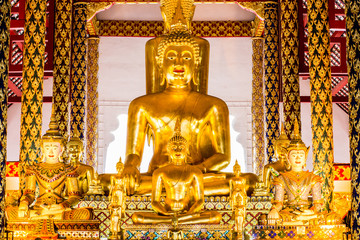 buddha statue wat suandok chiangmai Thailand.