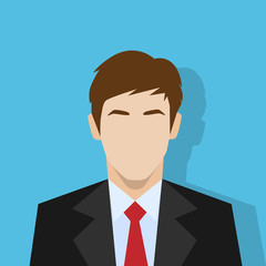 Poster - businessman profile icon male portrait flat