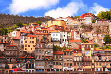 Sticker - Old houses in Porto, Portugal