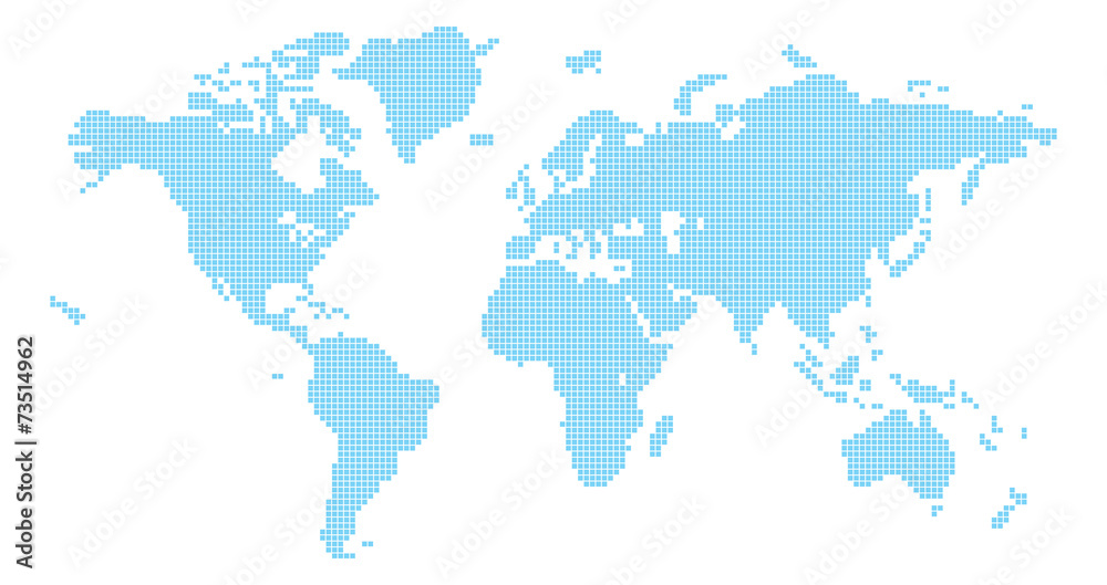 Squares world map
