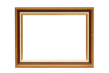 Wall Mural - Photo frame isolated on white background