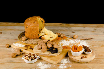 Wall Mural - Panettone and ingredients