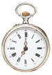 © vvoe - seven o'clock on the dial of retro pocket watch