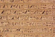 Egyptian Hieroglyphs Stone Background