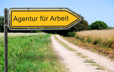 Poster - Strassenschild 21b - Agentur für Arbeit