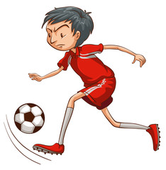 Poster - A man playing soccer