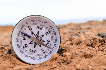 Orientation Concept Metal Compass