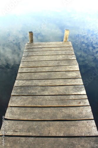 Fototapeta do kuchni Beach Scene With Wooden Floor