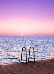 Poster - Pier at Heavenly Sunset