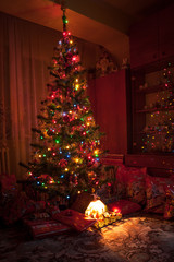 christmas tree with gifts
