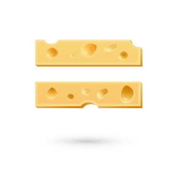 Cheese equal mark. Symbol isolated on white