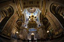 Interior Of Saint Isaac's Cathedral In Saint Petersburg