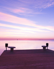 Wall Mural - Jetty to sunrise Paradise