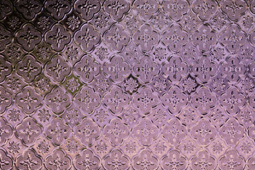 glass traditional thai style texture decorated on the window