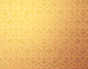 Wall Mural - floral pattern gold wallpaper