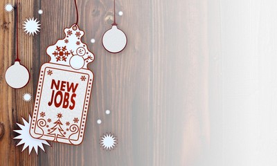 Wall Mural - xmas coupon with new jobs sign