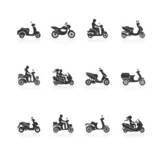 Canvas Print - Scooter icons set