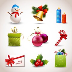 Poster - Christmas icons set