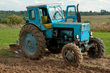 Blue Old Tractor