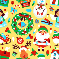 Canvas Print - Christmas seamless pattern