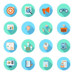 Wall Mural - Marketers flat icons set