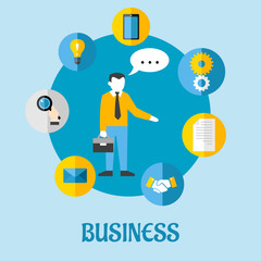 Poster - Business flat concept design